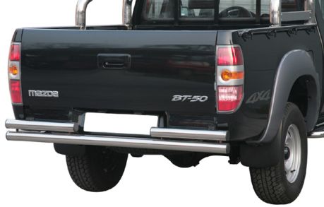 Pare Choc Arriere Double Tubes Inox Ø63 Mazda Bt50 2007/2009