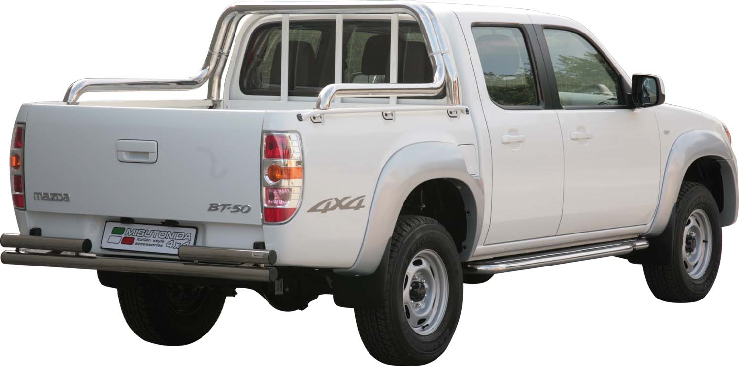 Pare Choc Arriere Double Tubes Inox Ø63 Mazda Bt50 2009/2011