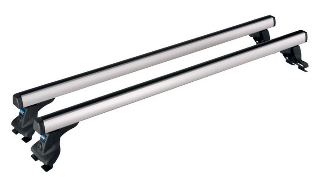 Barres De Toit Aluminium Nissan D40 Double Cab 2005+ (Sans Rails) (La Paire)