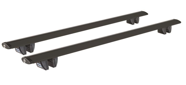 Barres Transversales Aluminium Noir Universelle 94-111Cm (Paire)