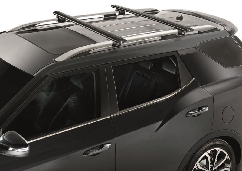 Barres Transversales Alu Noires Ford Ranger 2023+ Double Et Super Cabine Oem Wildtrak