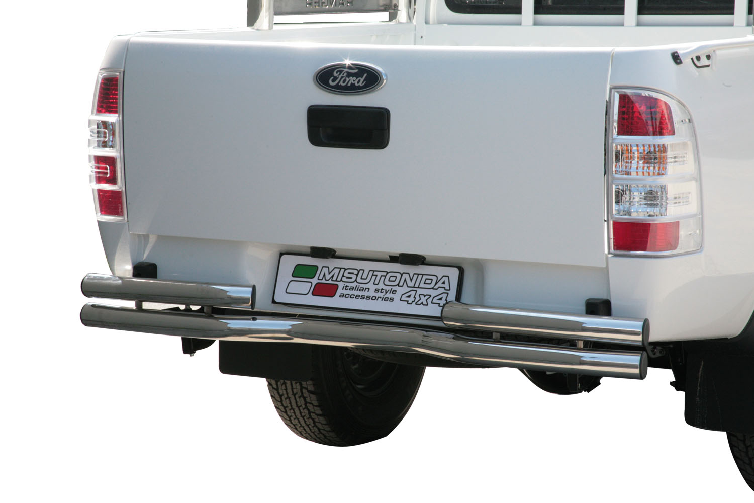 Pare Choc Arriere Double Tubes Inox Ø63 Ford Ranger 09/11 Compatible Attelage