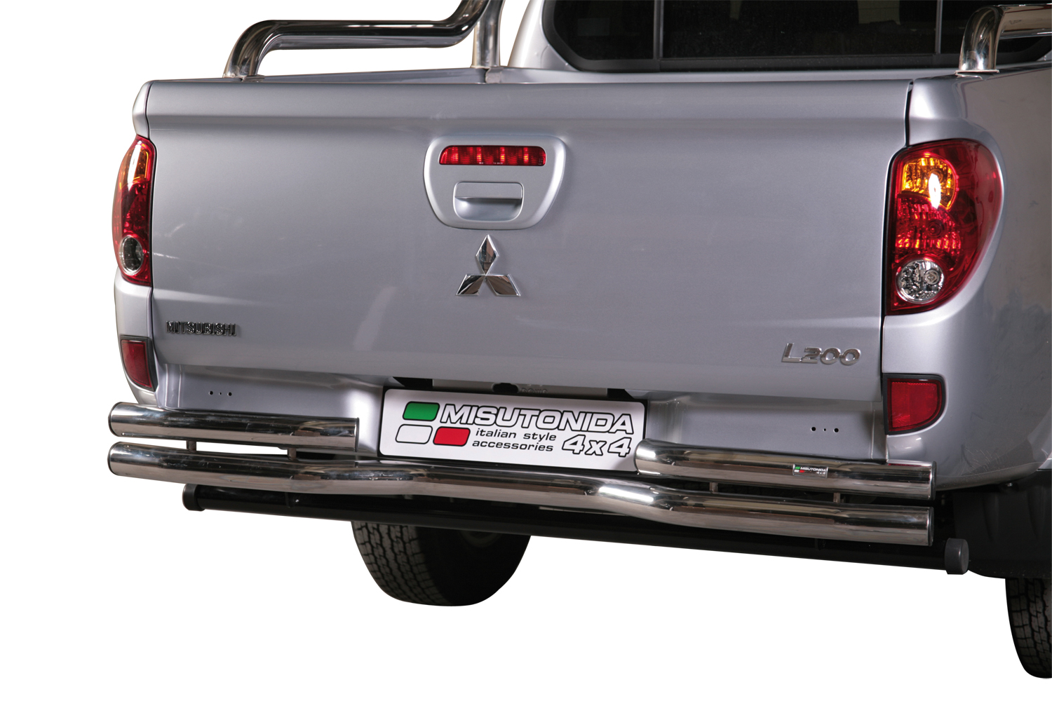Pare Choc Arriere Double Tubes Inox Ø63 Mitsubishi L200 2010/2015 Cl Cab