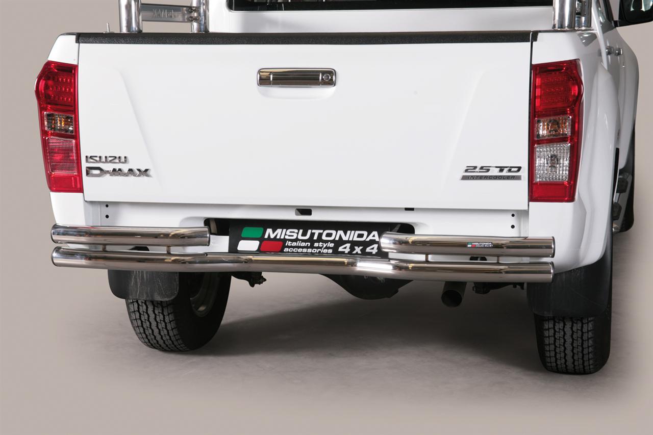 Pare Choc Arriere Double Tubes Inox Ø63 Isuzu D-Max 2012+ Compatible Attelage