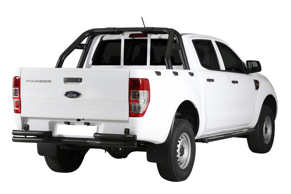 Pare-Choc Arriere Double Tube 63 Inox Noir Ford Ranger 12+Comp Atl