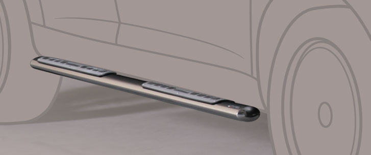 Tubes Marche Pieds Ovale Inox Design Isuzu Dmax 07/11 (Dbl Et Space)