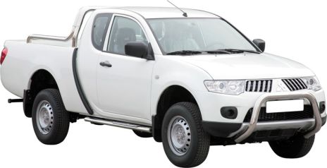 Tubes Marche Pieds Ovale Inox Design Mitsubishi L200 Club Cab 2010+