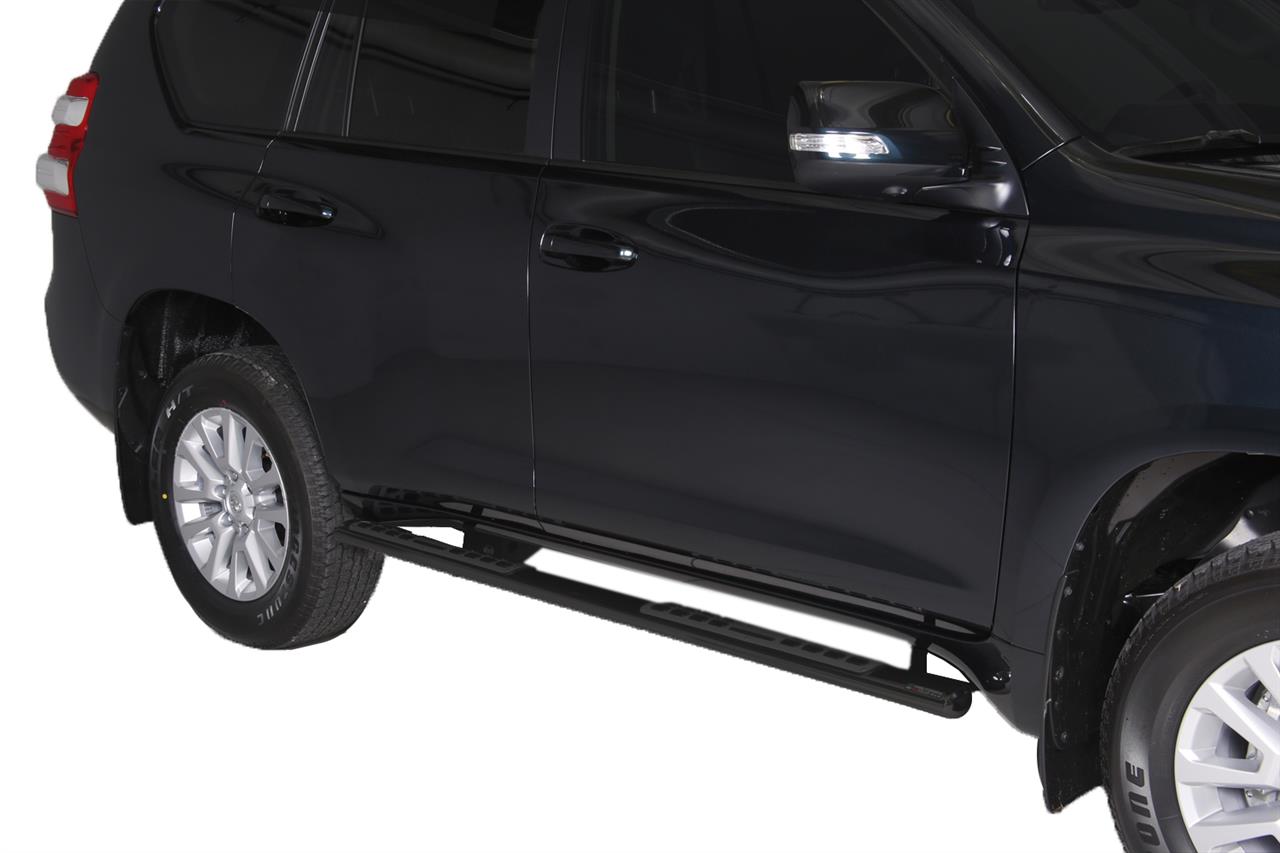 Tubes Marche Pieds Ovale Noir Design Toyota Lc150 3 P 2009+& 2018+