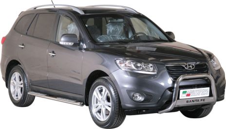 Tubes Marche Pieds Ovale Inox Design Hyundai Santa Fe 2010/2011