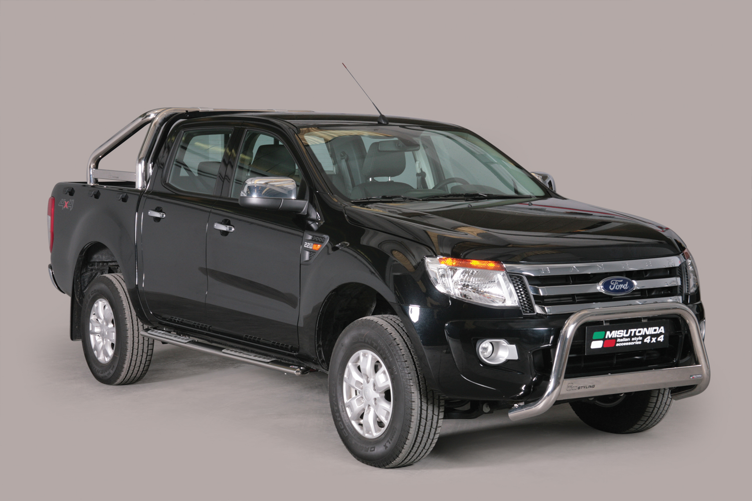 Tubes Marche Pieds Ovale Inox Design Ford Ranger Double Cab 2012+