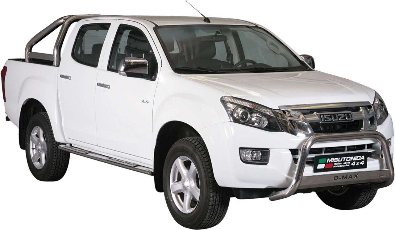 Tubes Marche Pieds Ovale Inox Design Isuzu Dmax 2012+ Double Cab