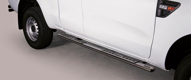 Tubes Marche Pieds Ovale Inox Design Ford Ranger Super Cab 2012+