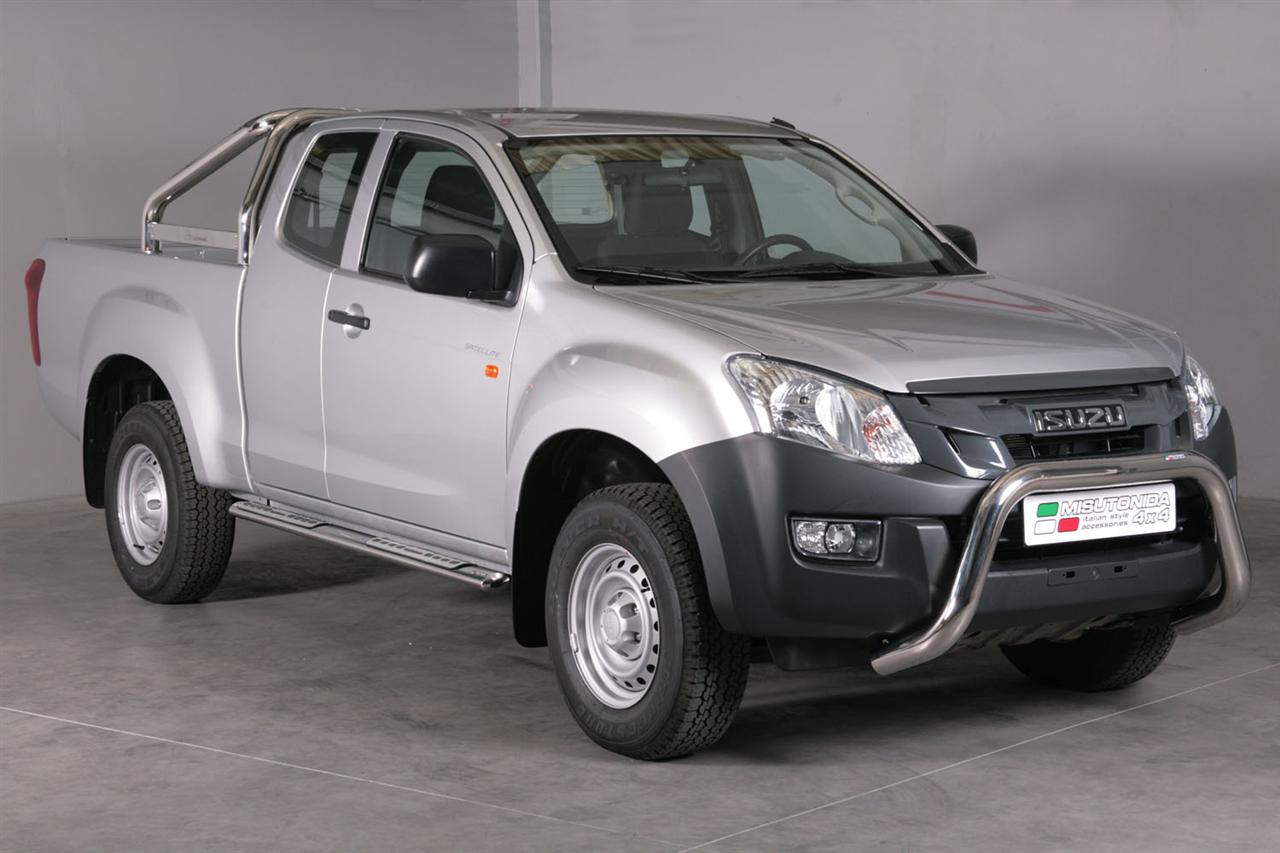 Tubes Marche Pieds Ovale Inox Design Isuzu Dmax 2012+ Space Cab