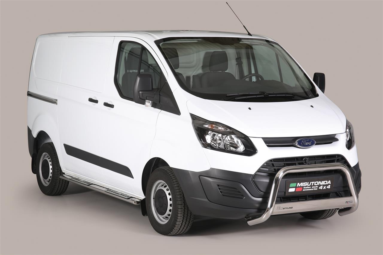 Tubes Marche Pieds Ovale Inox Design Ford Transit Custom 2013+ Court L1