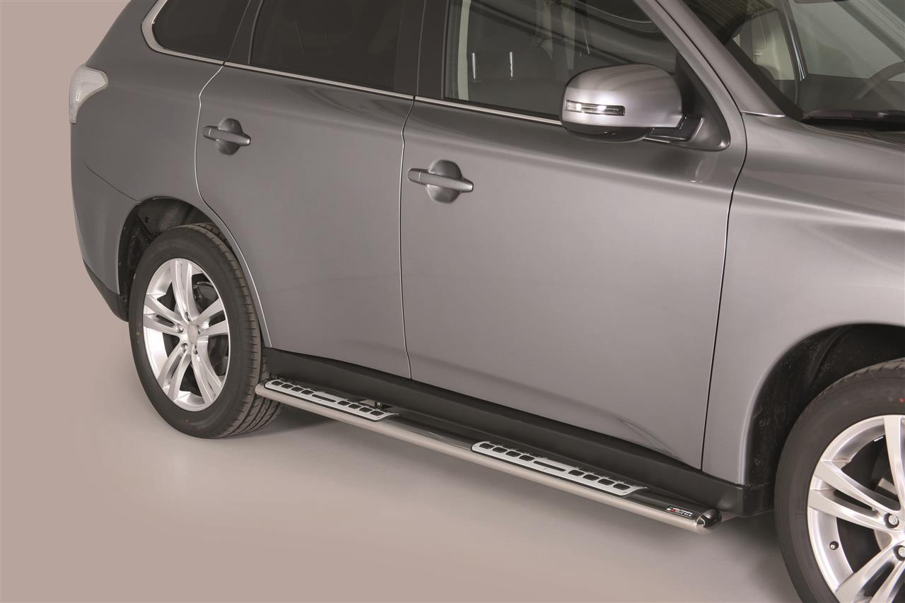 Tubes Marche Pieds Ovale Inox Design Mitsubishi Outlander 2013+/2015+