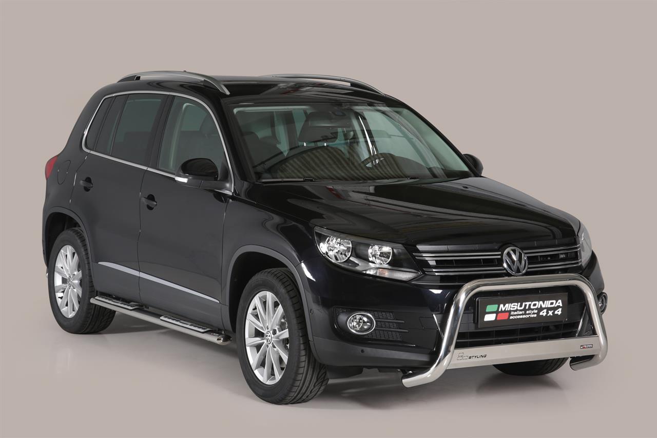 Tubes Marche Pieds Ovale Inox Design Volkswagen Tiguan 2011+