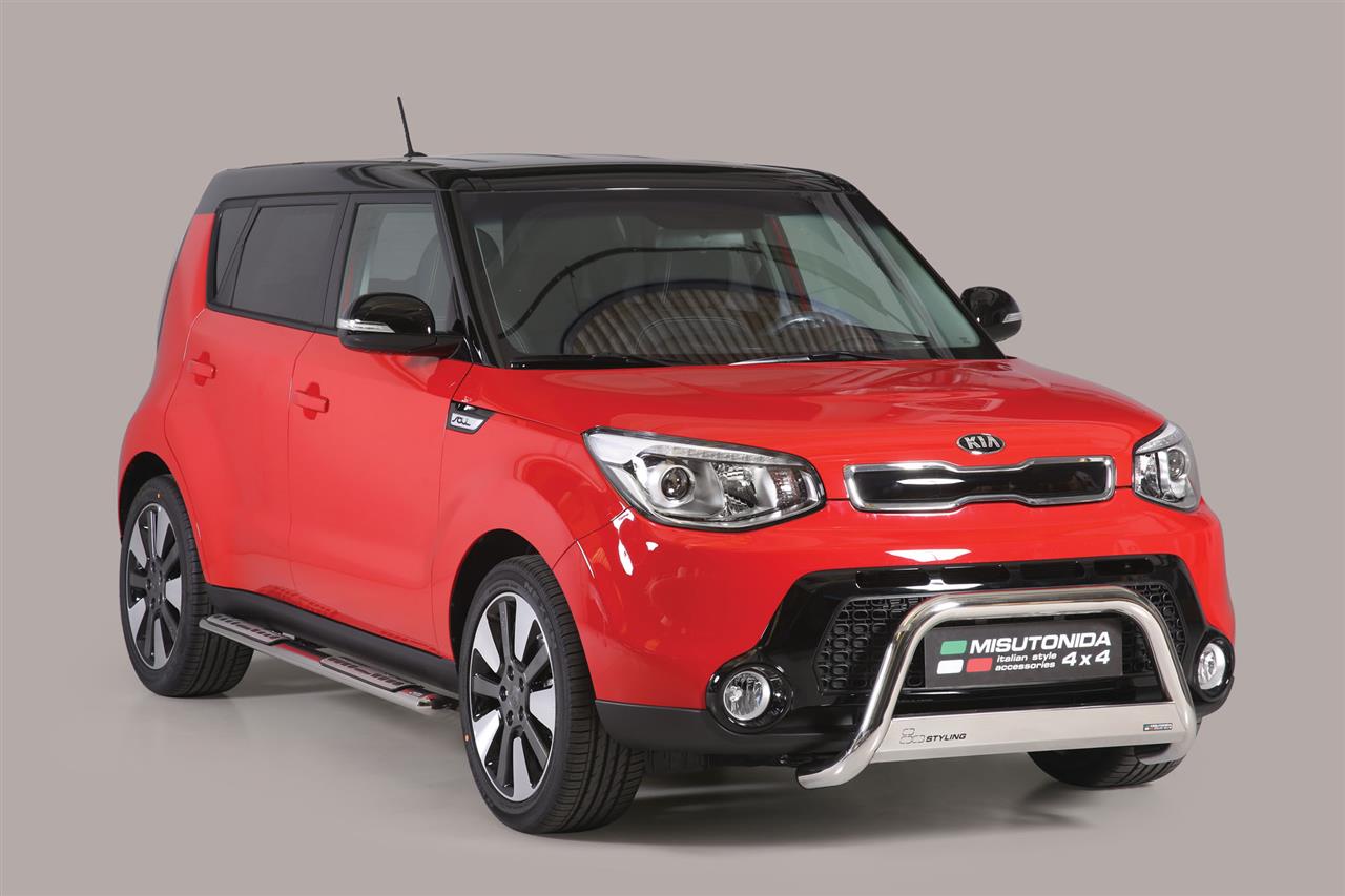 Tubes Marche Pieds Ovale Inox Design Kia Soul 2014+