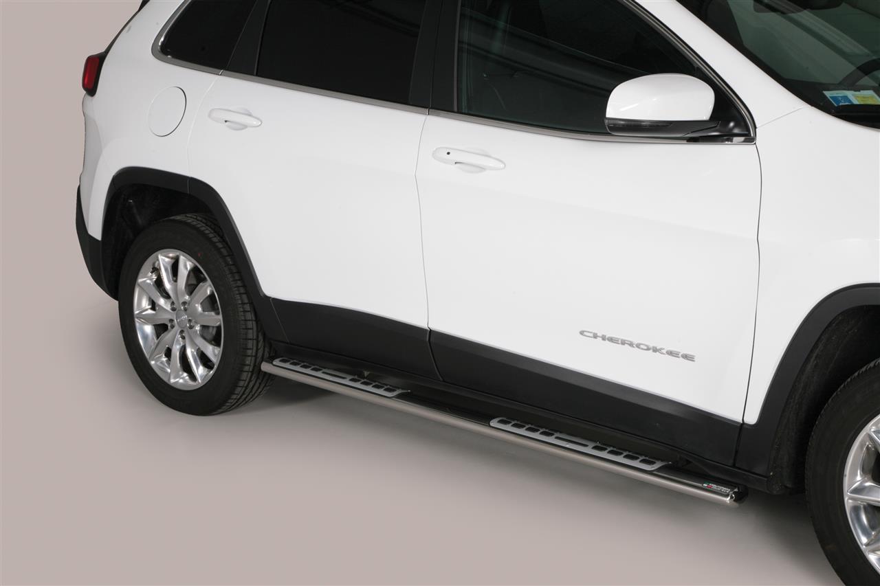 Tubes Marche Pieds Ovale Inox Design Jeep Cherokee 2015+