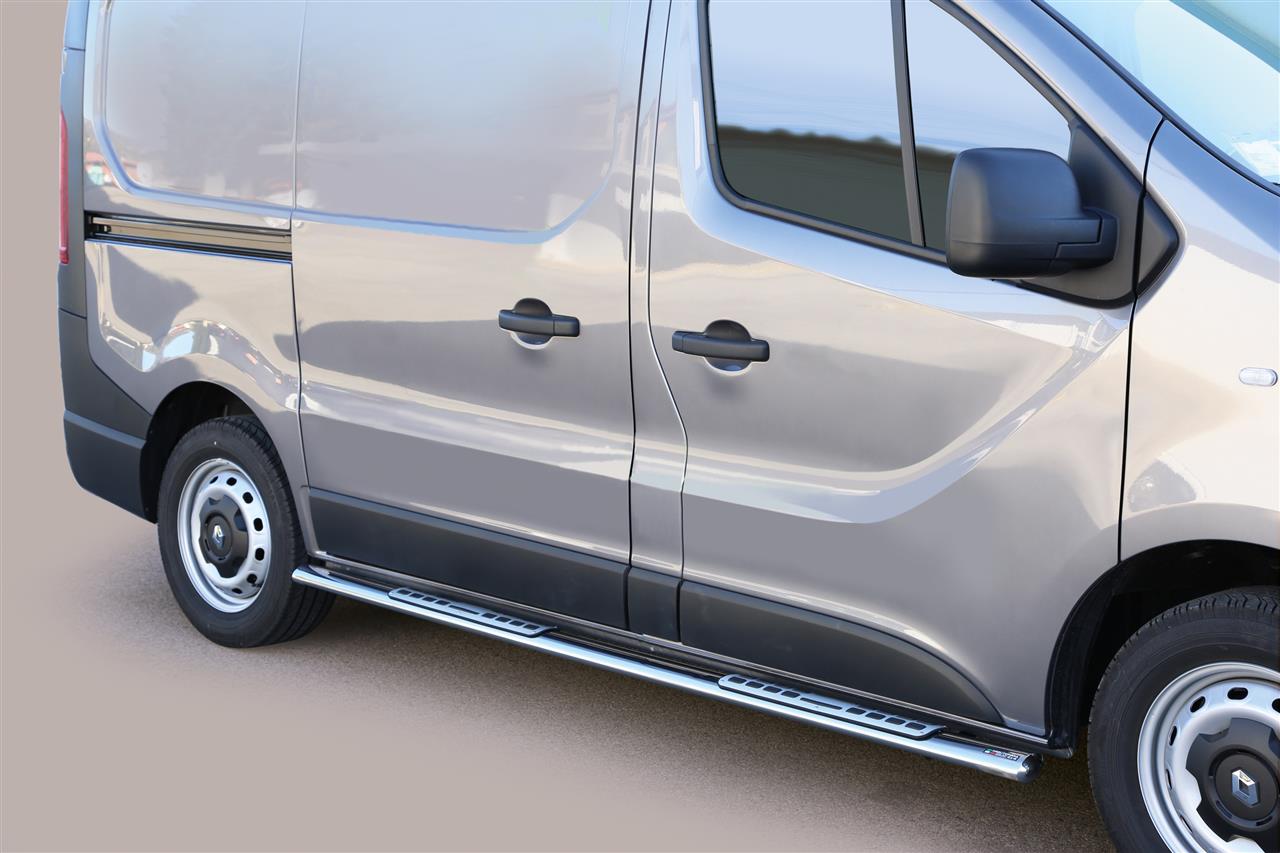 Tubes Marche Pieds Ovale Inox Design Renault Trafic L1 2014+
