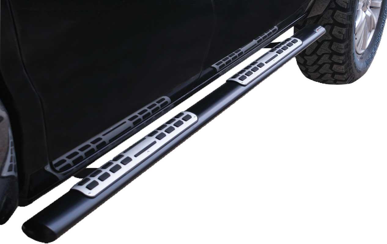 Tubes Marche Pieds Ovale Inox Noir Design Mitsubishi L200 Double Cabine 2016+