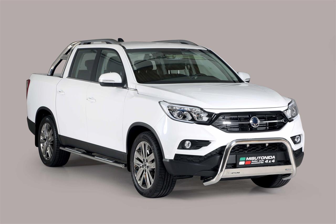 Tubes Marche-Pieds Ovale Inox Design Ssangyong Musso Sports 2018+