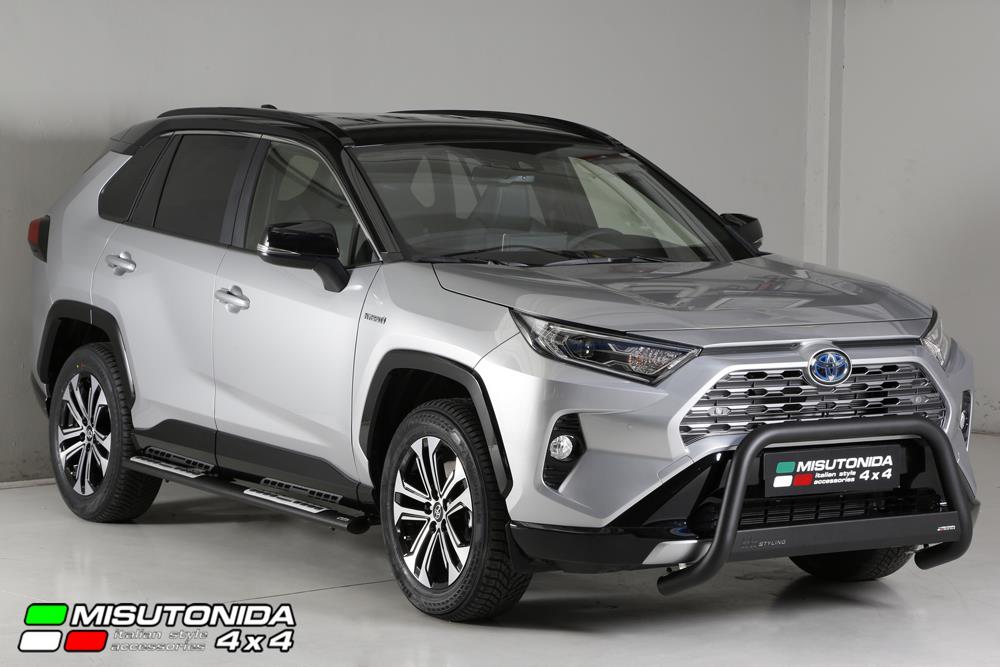 Tubes Marche Pieds Ovale Noir Design Toyota Rav4 Hybrid 2019+