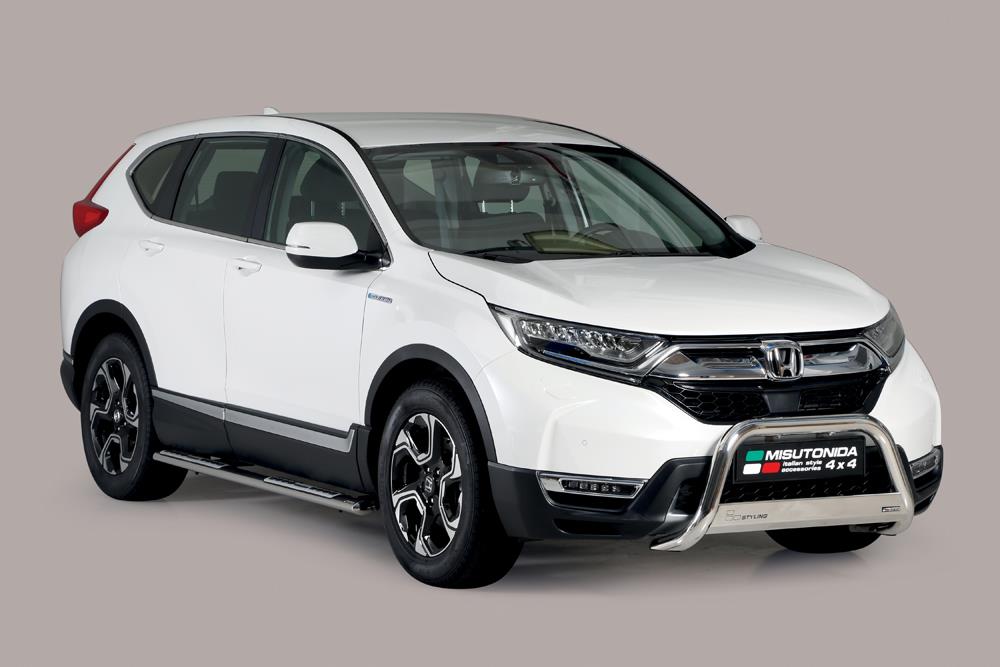 Tubes Marche Pieds Ovale Noir Design Honda Crv Hybrid 2019+