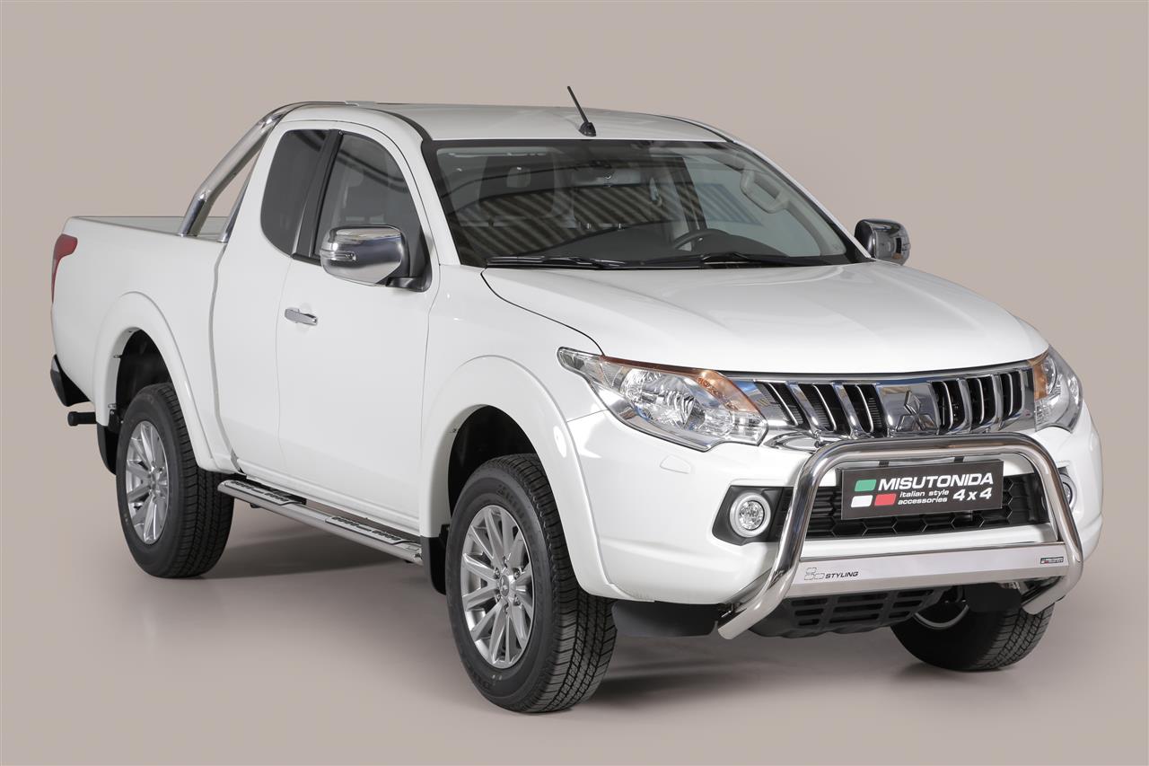 Tubes Marche Pieds Ovale Inox Design Mitsubishi L200 Club Cab 2016+