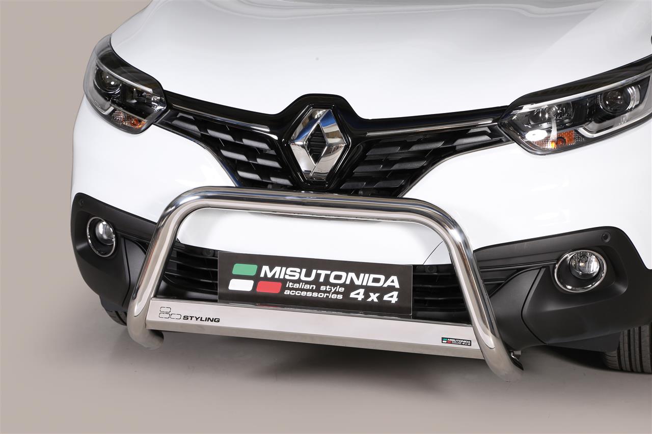 Pare Buffle Inox Ø63 Renault Kadjar 2015+ Ce Non Compatible Radar Avant