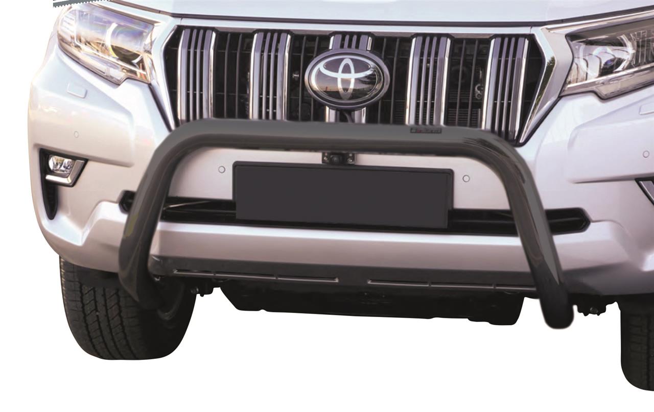 Pare Buffle Noir Ø 63 Toyota Land Cruiser 2018+ 3/5Portes Ce Compatible Camera Avant