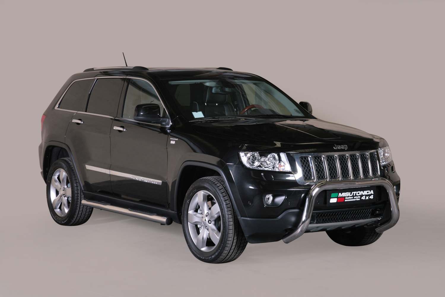 Pare Buffle Inox Ø76 Eep Grand Cherokee 2011+ Ce (Super Bar) Compatible Radars Avant