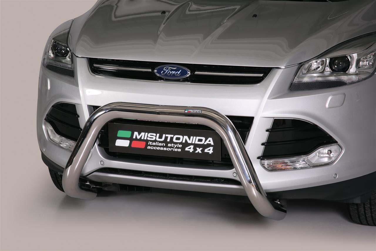 Pare Buffle Inox Ø76 Ford Kuga 2013+ Ce (Super Bar) Compatible Radars De Positionement