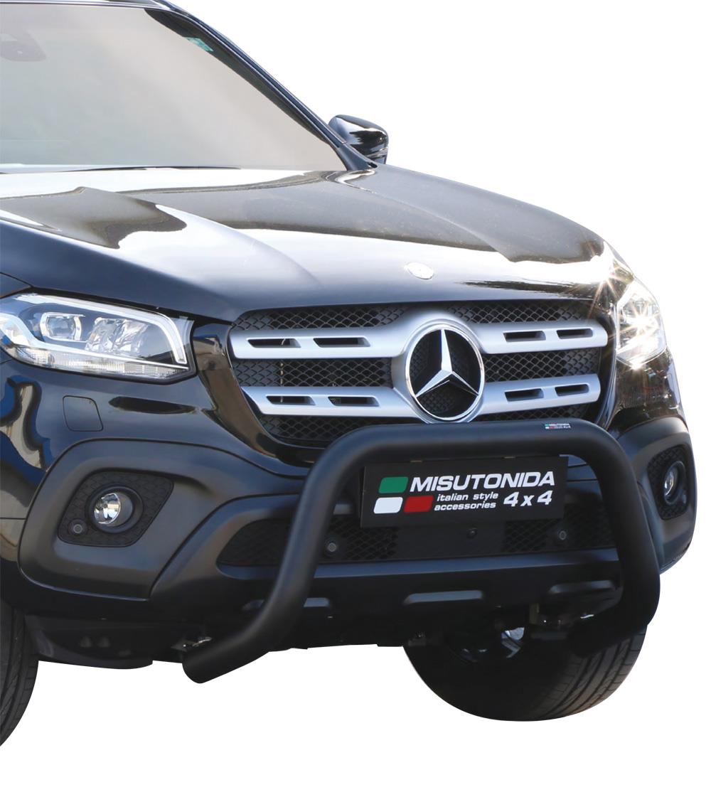 Pare Buffle Noir Ø76 Mercedes Classe X 2017+ Ce (Super Bar)