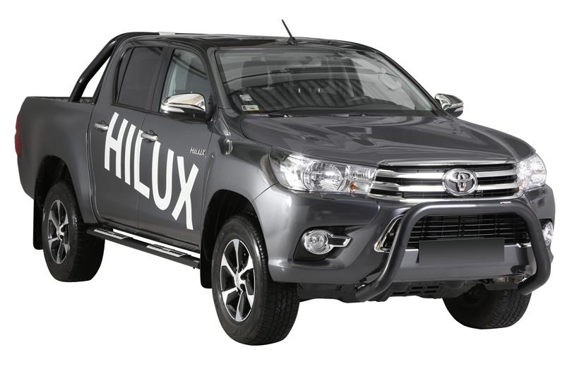 Pare Buffle Noir Ø76 Toyota Hilux 2016+ Ce (Super Bar)