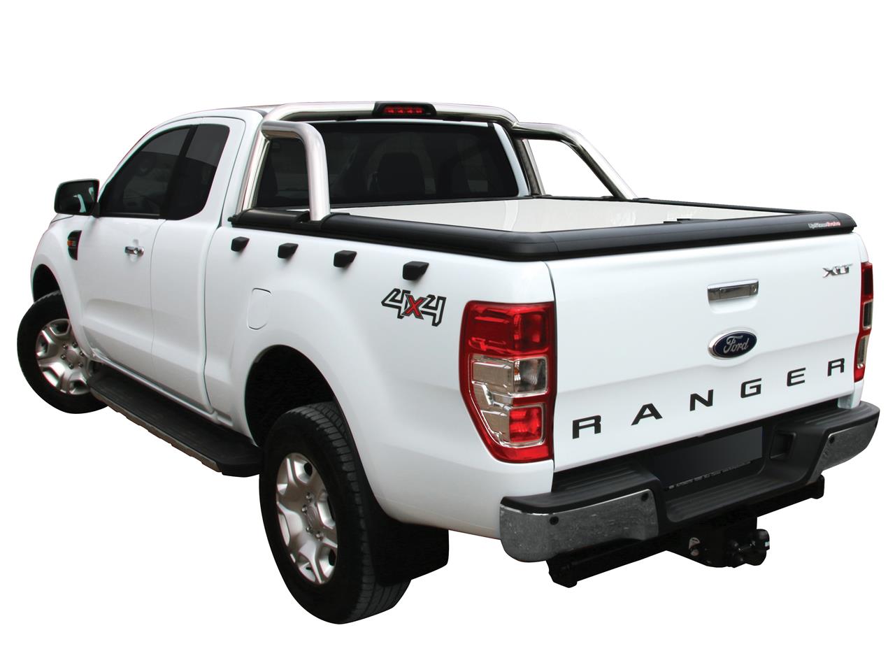 Tonneau Cover Alu Ford Ranger Dc 2012+ Compatible Roll Bar Oem Blanc 7Vta