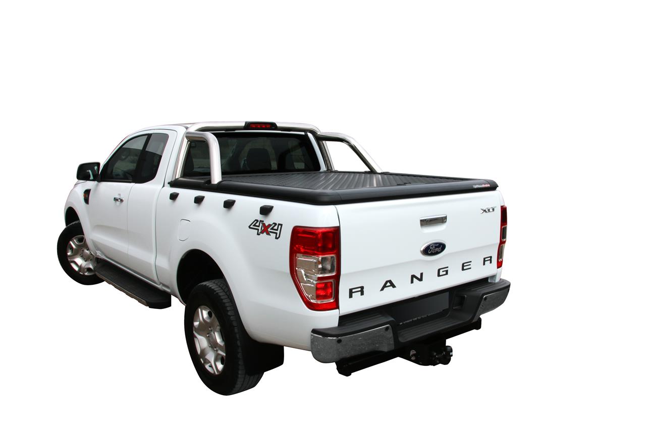Tonneau Cover Alu Noir Ford Ranger Double Cab 2012+ Comp Roll Bar Oem