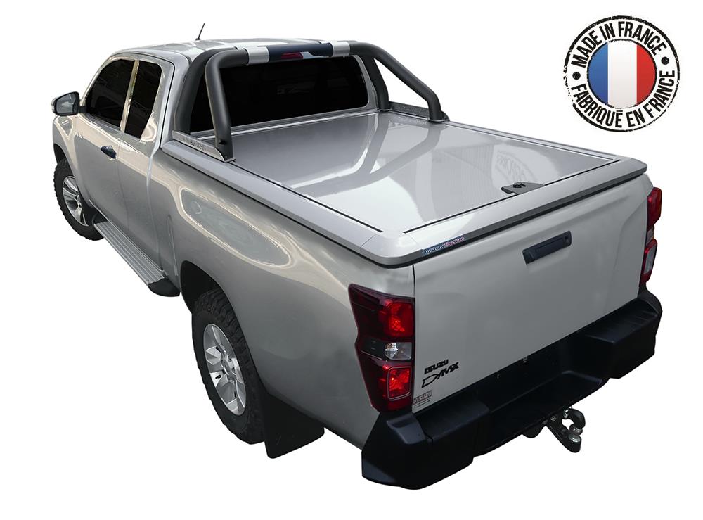 Tonneau Cover Alu Isuzu D-Max 2020+ Crew Cab Composants & Plaque Centrale Peints Sapphire Bleue 565