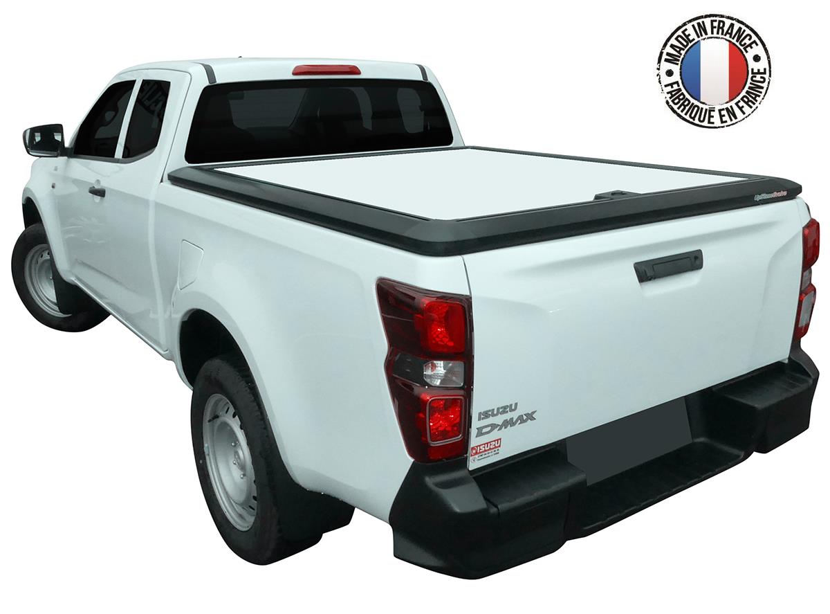 Tonneau Cover Alu Isuzu D-Max 2020+ Space Cabine - Plaque Centrale Peinte -  Splash White 527