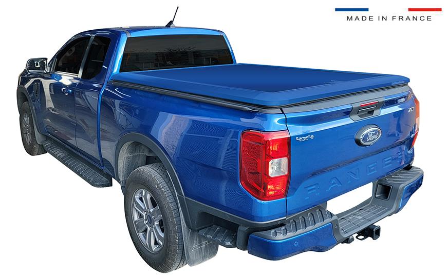 Tonneau Cover Aluminium Non Peint V2 Ford Ranger 23+ Super Cabine Sans Arceau Oem