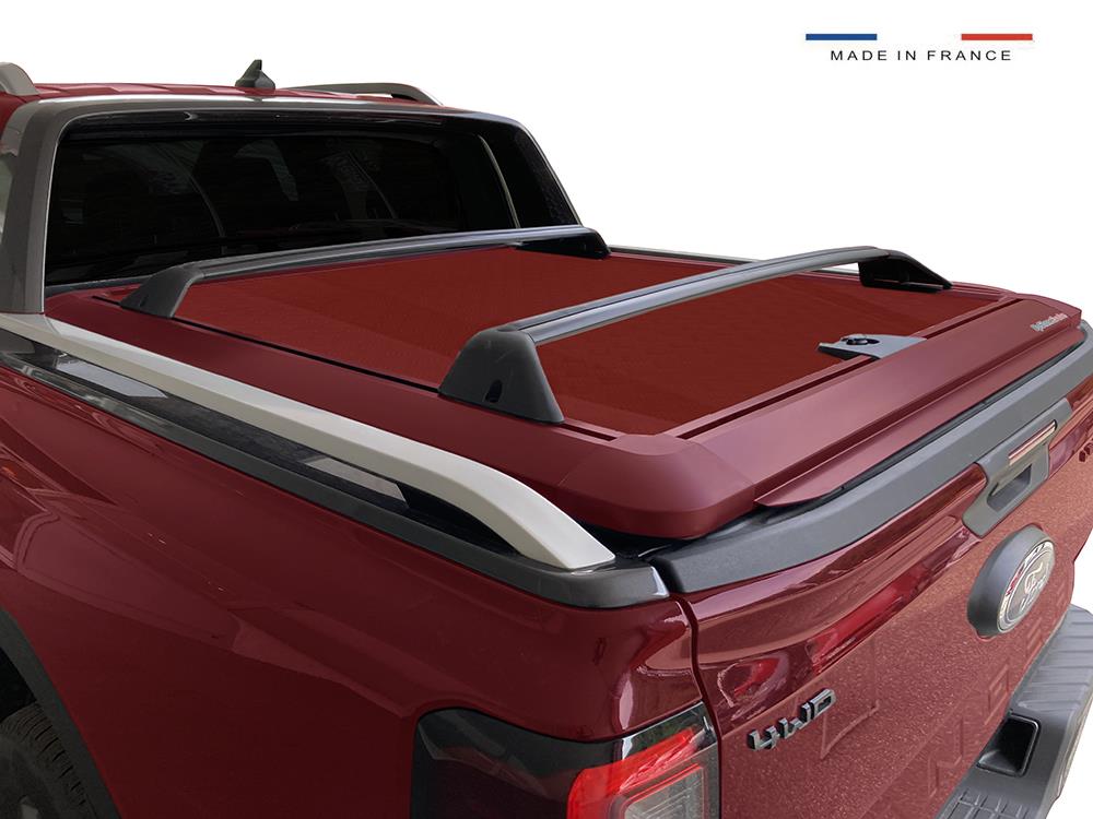 Tonneau Cover Aluminium Ranger 23+ Super Cab Compatible Roll Bar Wildtrack A Peindre Intégralement