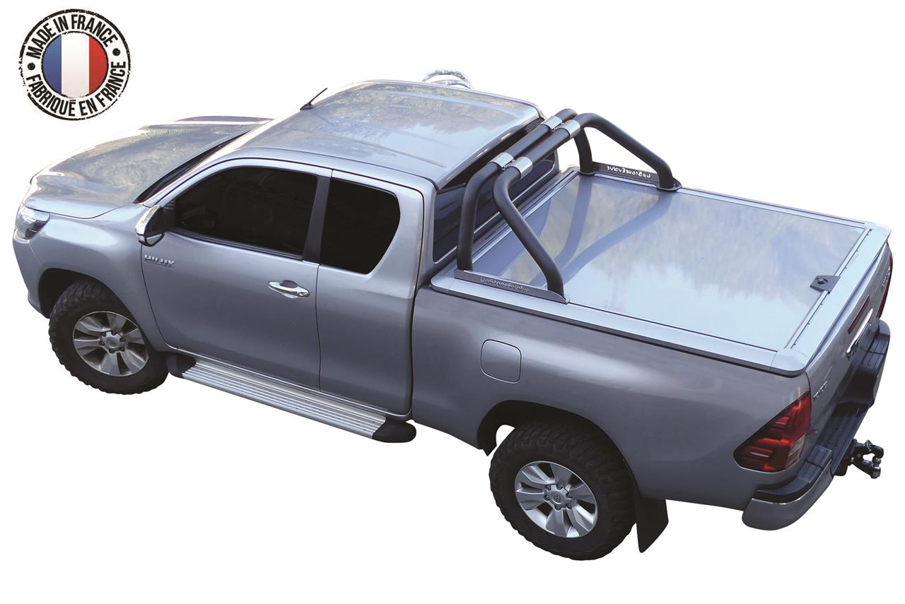 Tonneau Cover Alu V2 Toyota Hilux 2016+ Extra Cab Peint Complete 4V8