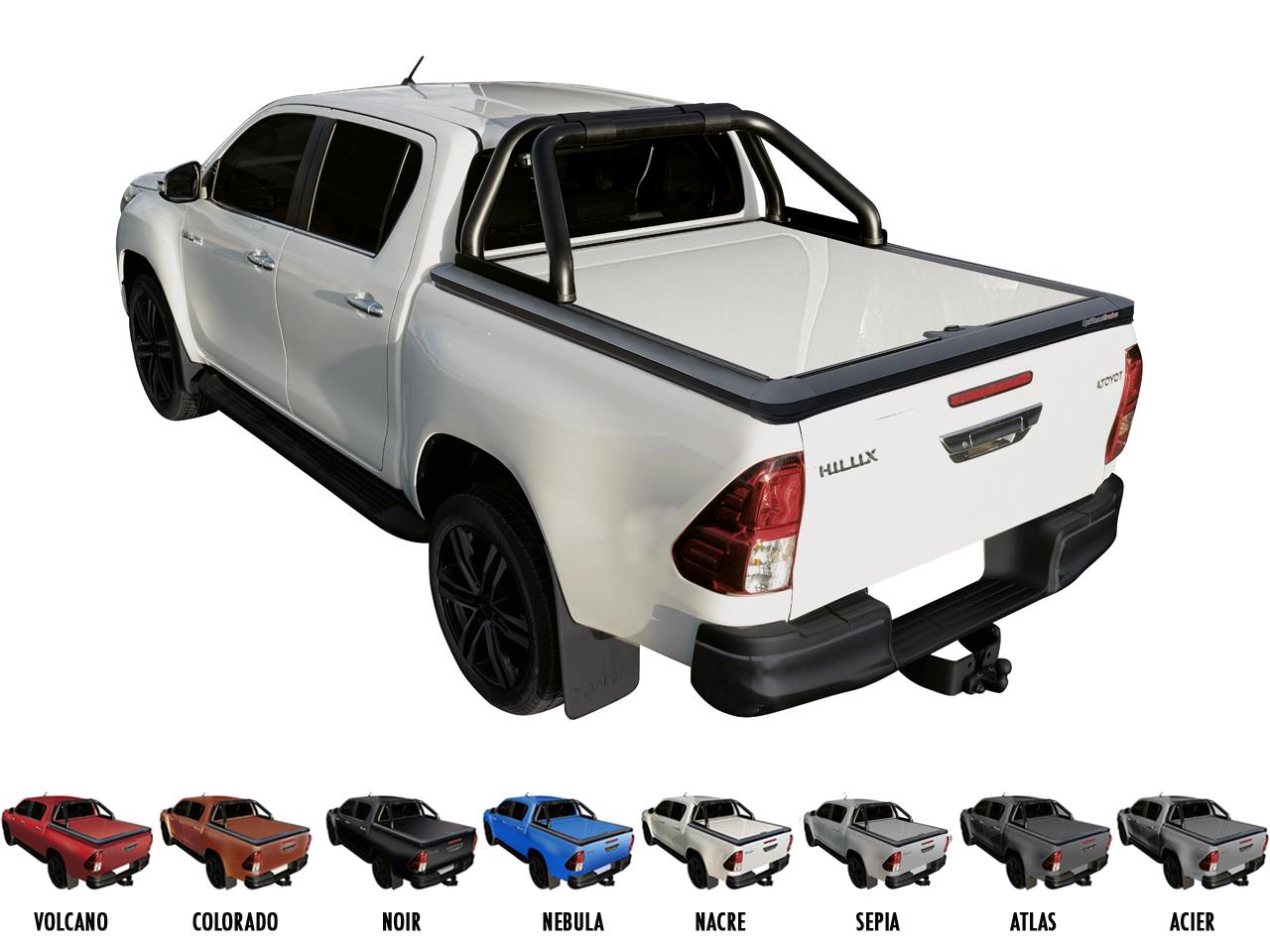 Tonneau Cover Alu V2 Toyota Hilux 2016+ Extra Cab Non Peint