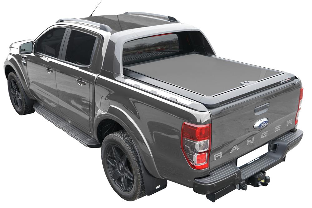 Tonneau Cover Aluminium V2 Ford Ranger Double Cab 2012+ Compatible Roll Wildtrack Gris Basalte 6Dye