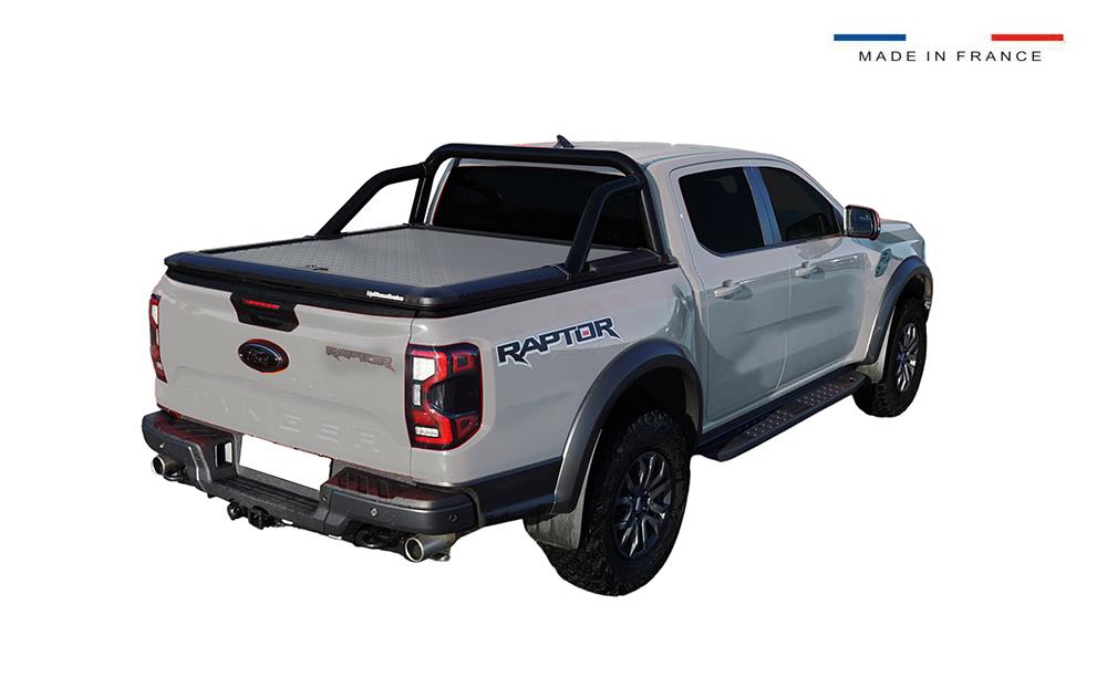 Tonneau Cover Aluminium Non Peint V2 Ford Ranger 23+ Super Cabine Compatible Roll Bar Usptone