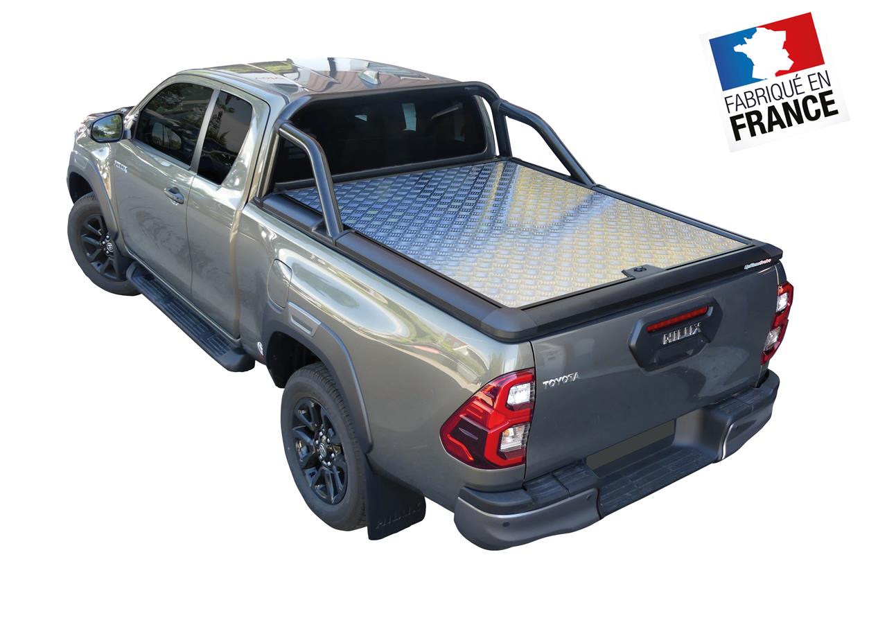 Tonneau Cover Aluminium V2 Toyota Hilux 2016+ Double Cabine Compatible Roll Bar Upstone