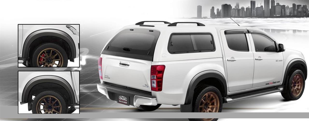 Elargisseurs D'ailes Isuzu Dmax 2012/2020 Crew Cab Et Space Cab Abs Noir Satin