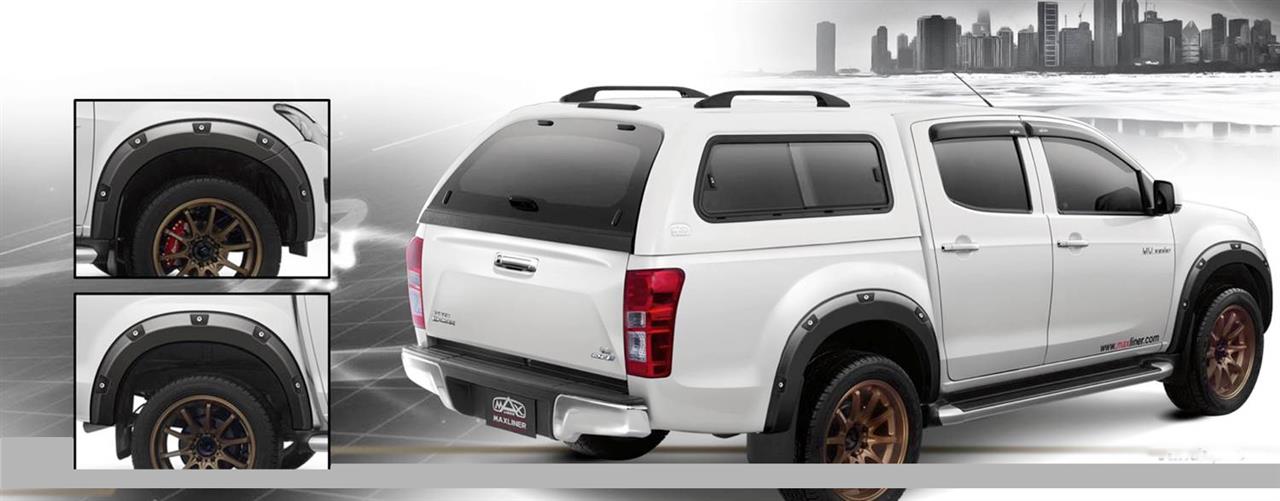 Elargisseurs D’Ailes Abs Noir Satin Vis Apparentes Isuzu Crew Cab 2017+