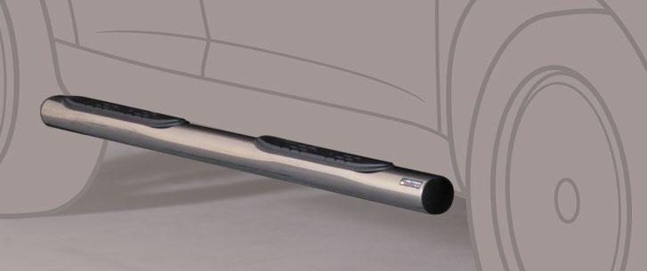 Tubes Marche Pieds Inox Ø76 Mitsubishi Pajero 2.5/3.2 Gl/glx 5P -06