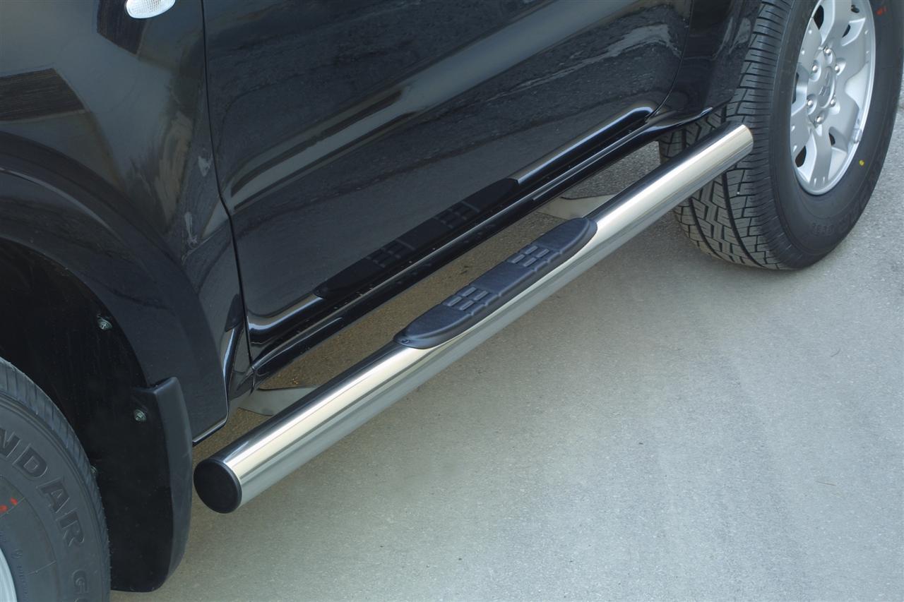 Tubes Marche Pieds Inox Ø76 Mitsubishi Pajero 2.5/3.2 Gl/glx 3P -06