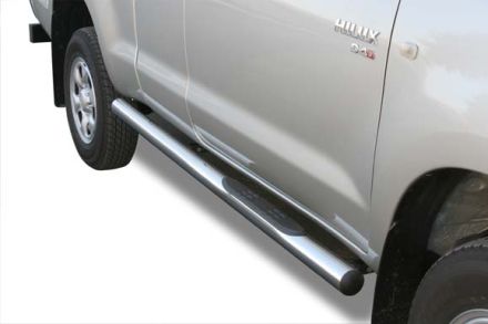 Tubes Marche Pieds Inox Ø76 Toyota Vigo Xtra Cab 2006/2011